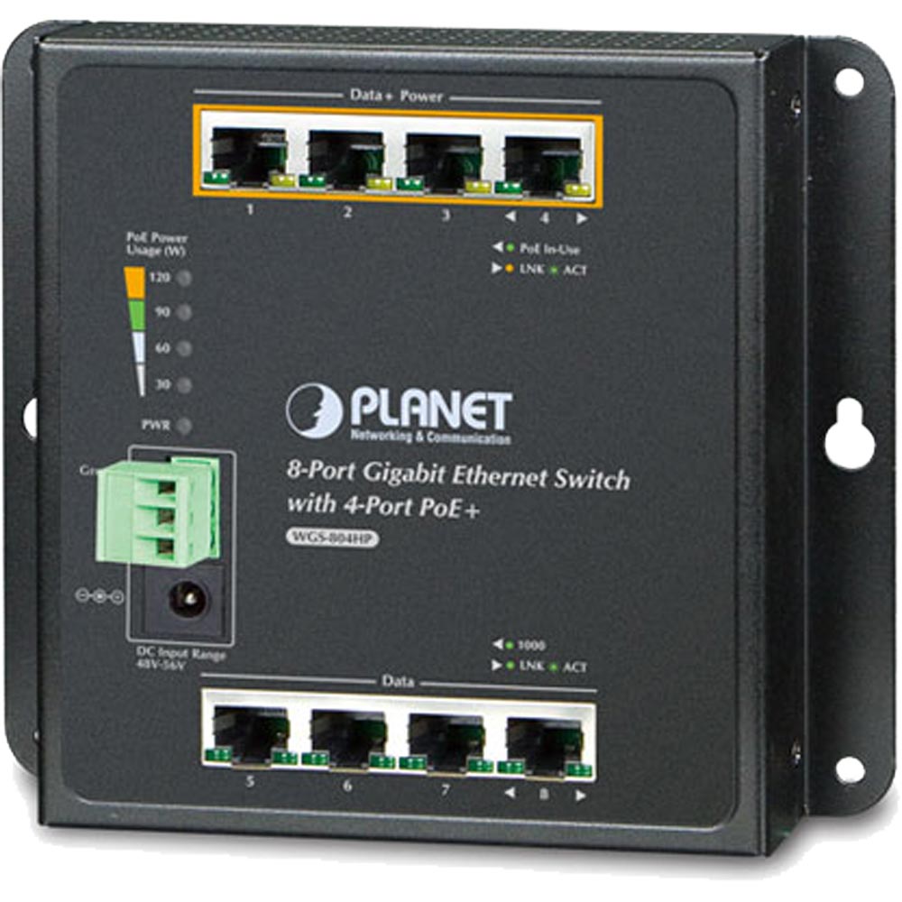 WGS804HP 8Port Gigabit Switch 4x PoE+ Funktion