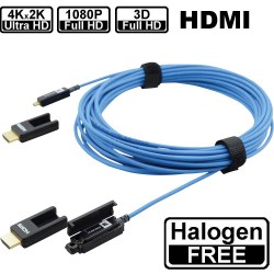 Kramer CLS-AOCH/XL: Aktive optische HDMI-Hybridkabel mit abnehmbaren Streckern - halogenfrei - in verschiedenen Längen