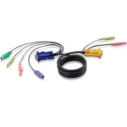 ATEN 2L-53...P: PS/2 + Audio KVM Kabel (PS/2-KVM-Kabel mit Audio) für ATEN und ALTUSEN Produkte mit "3in1 SPHD-Anschluss" - verschiedene Längen