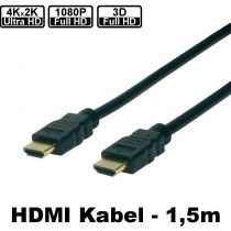 HighSpeed HDMI Kabel, 4K, HDMI Stecker / HDMI Stecker, 0,5m