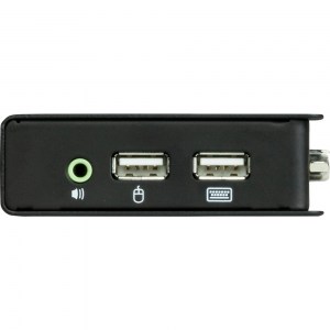 Der USB KVM-Desktop-Switch für DVI-Grafik CS74D verfügt an der Seite über 2 USB-Eingänge für Tastatur und Maus. Der USB 2.0-Mausport kann auch für ein USB-Hub oder freigegebene USB-Peripheriegeräte verwendet werden.