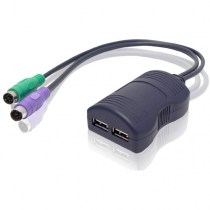 Der aktive USB auf PS/2 Konverter KMU2P von ADDER emuliert durchgängig das Vorhandensein einer Tastatur und Maus (über den PS/2 Anschluss) und spielt seine Qualitäten besonders bei der Verwendung eines KVM-Switch aus.