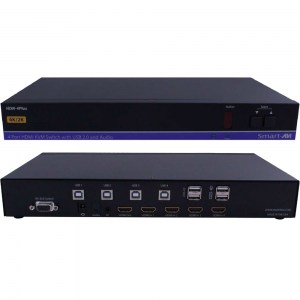 4K HDMI KVM Switch mit 4-Ports: Der HDNet-4Plus von Smart-AVI überträgt 4K Auflösungen von bis zu 3840 x 2160 (Ultra HD)
