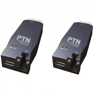 Der Ultra-HD HDMI über Glasfaser Extender PTN FOUH303 verlänger HDMI-Signale über LWL-Kabel auf einer Strecke bis zu 1000m (1km) bei einer Auflösung von 4Kx2K. Er unterstützt HDMI 2.0 HDCP 1.4 , EDID und CEC.