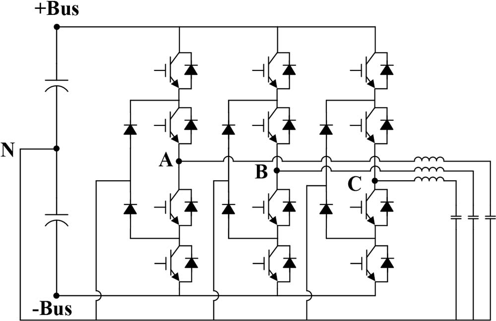 Abb. 11 Dreiphasiger Dreistufen-Wechselrichter