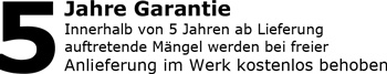 5 Jahre Garantie