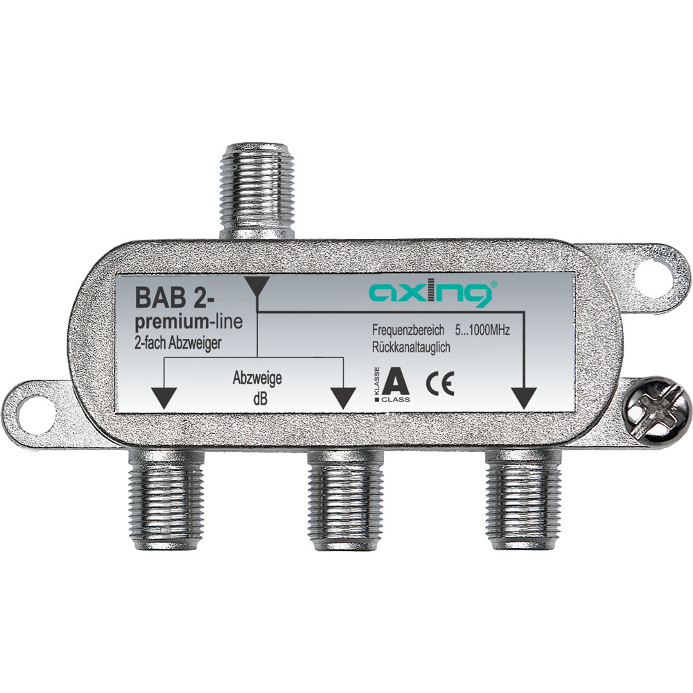 Axing BAB 6-01P TV Verteiler - 6-fach Abzweiger Für Kabelfernsehen & Internet