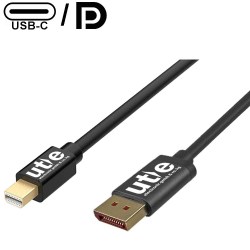 USB-C / DisplayPort Kabel: Adapterkabel von USB-C auf DP Stecker - Ideal zum Verbinden von USB-C fähigen Geräten wie z.B. Tablet oder Notebook mit DisplayPort Bildschirmen