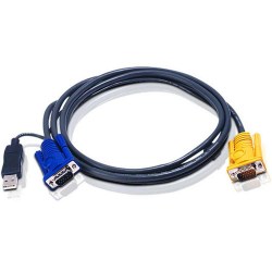 ATEN 2L-52...UP: VGA USB KVM-Kabel mit integriertem PS/2-zu-USB-Wandler von ATEN - für ATEN und ALTUSEN Produkte mit "3in1 SPHD-Anschluss" - verschiedene Längen