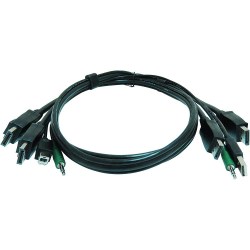 KVM USB Dual DisplayPort Kabel mit Audio - verschiedene Längen