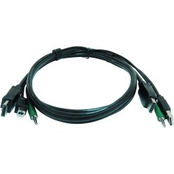 KVM USB DisplayPort Kabel mit Audio - verschiedene Längen