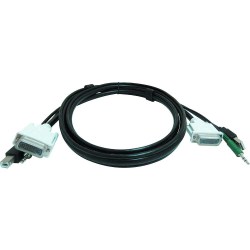 KVM USB Dual Link DVI Kabel mit Audio - verschiedene Längen