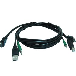 KVM USB HDMI Kabel mit Audio - verschiedene Längen