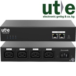 U.T.E. Smart PDUs (Power Distribution Units) mit IP-Zugang können über TCP/IP Netzwerke geschaltet werden und bieten integrierte Mess- und Auswertungsmöglichkeiten pro Bank bzw. Port.
