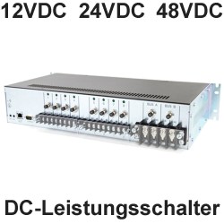 DC Power Switches: Leistungsschalter für Gleichstom Equipment mit 12VDC, 24VDC oder 48VDC (DC Power Switched PDUs)