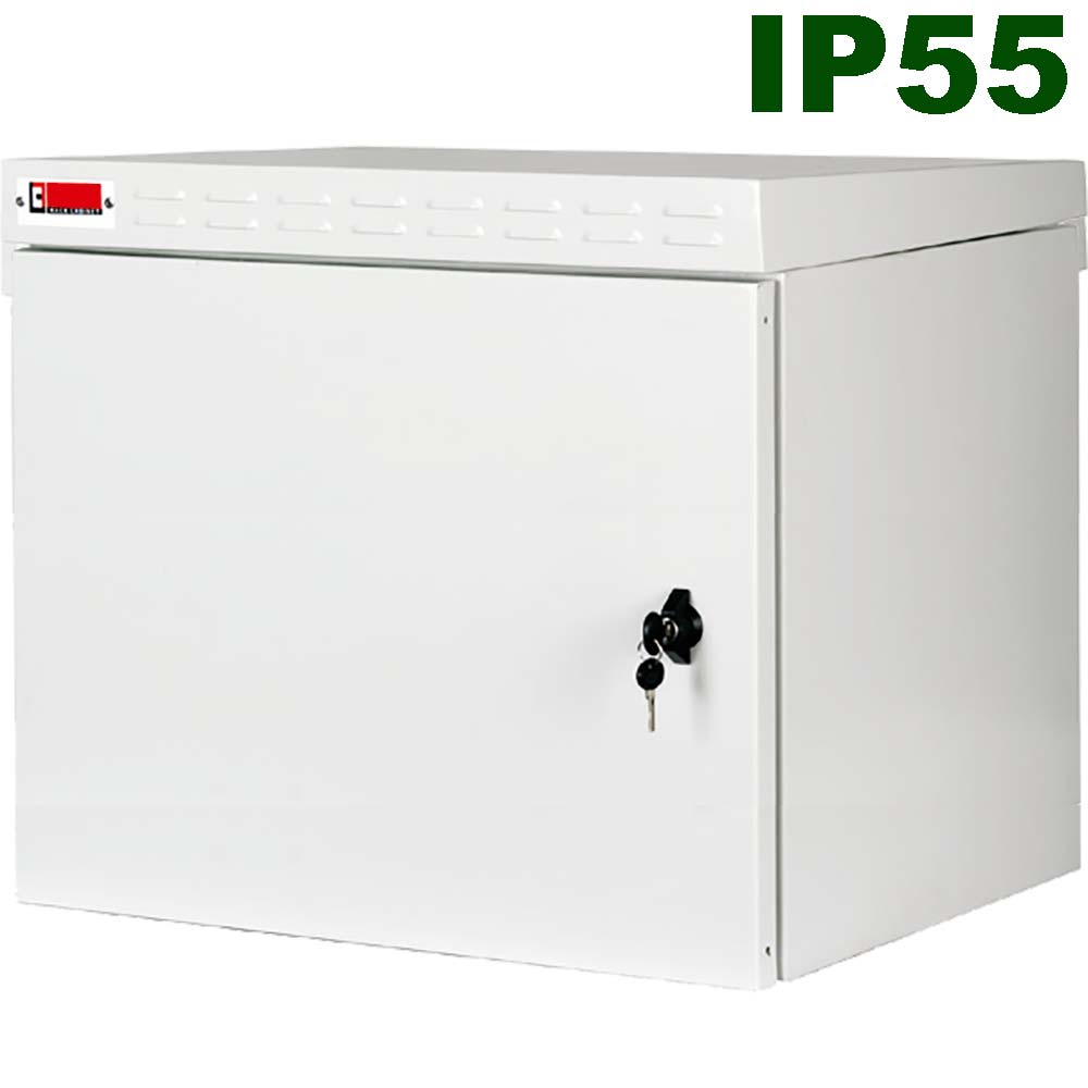 9HE, 19'' IP55 Outdoor Schrank (doppelwandig) zur Wandmontage | B=600 mm T=600 mm