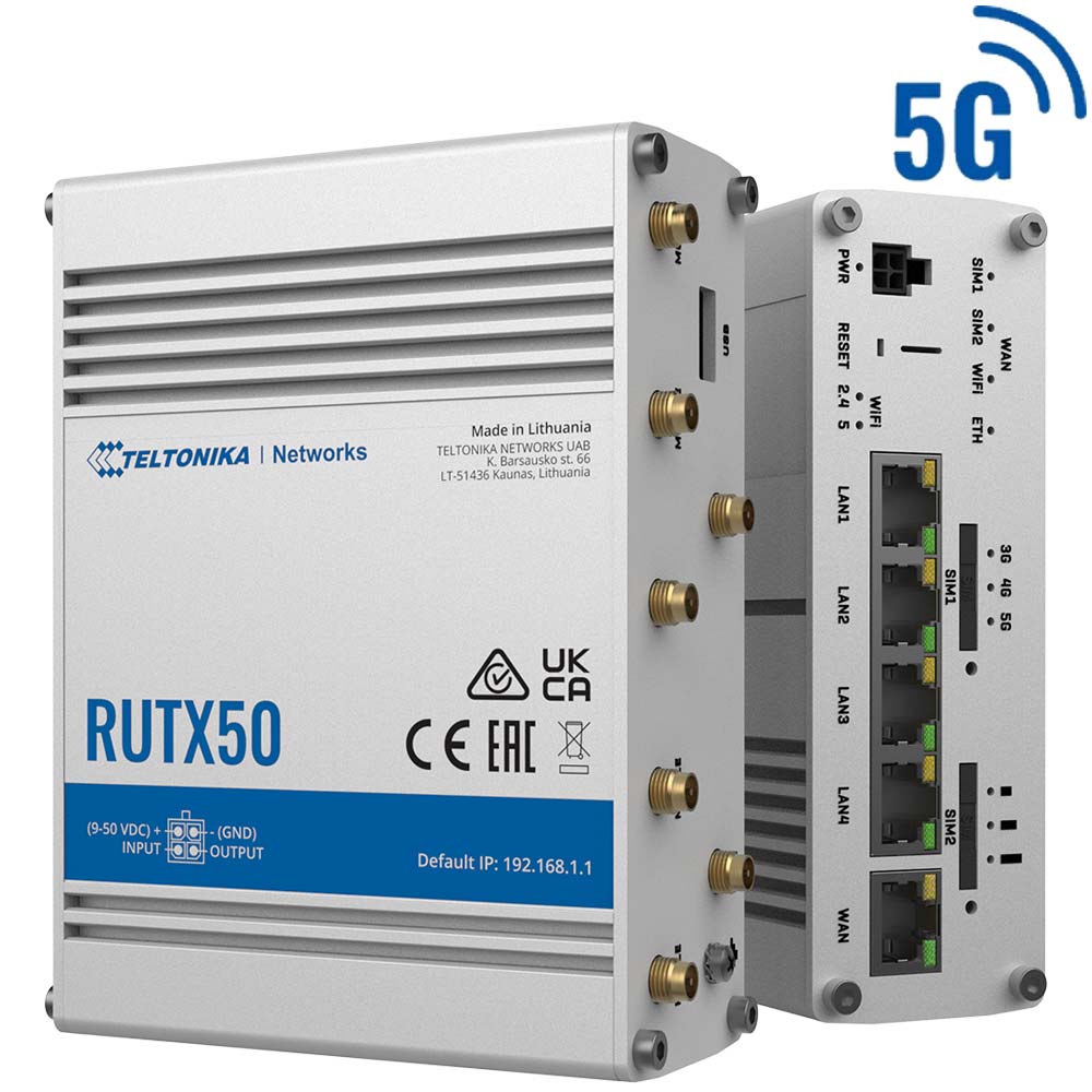 Teltonika RUTX50: Industrieller 5G Router - mit Dual SIM