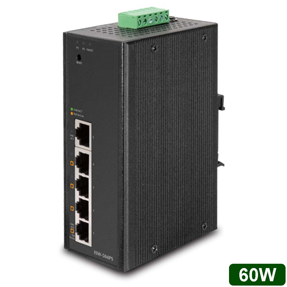 ISW-504PS - Web/Smart POE Industrial Fast Ethernet Switch