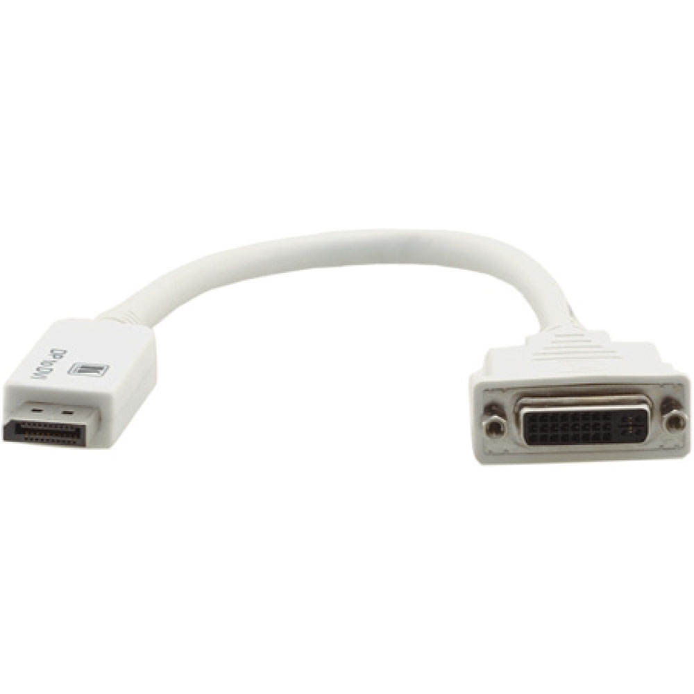 Kramer ADC-DPM/DF: Adapterkabel DisplayPort-Stecker auf DVI-I-Kupplung - Länge 30cm - Farbe weiß