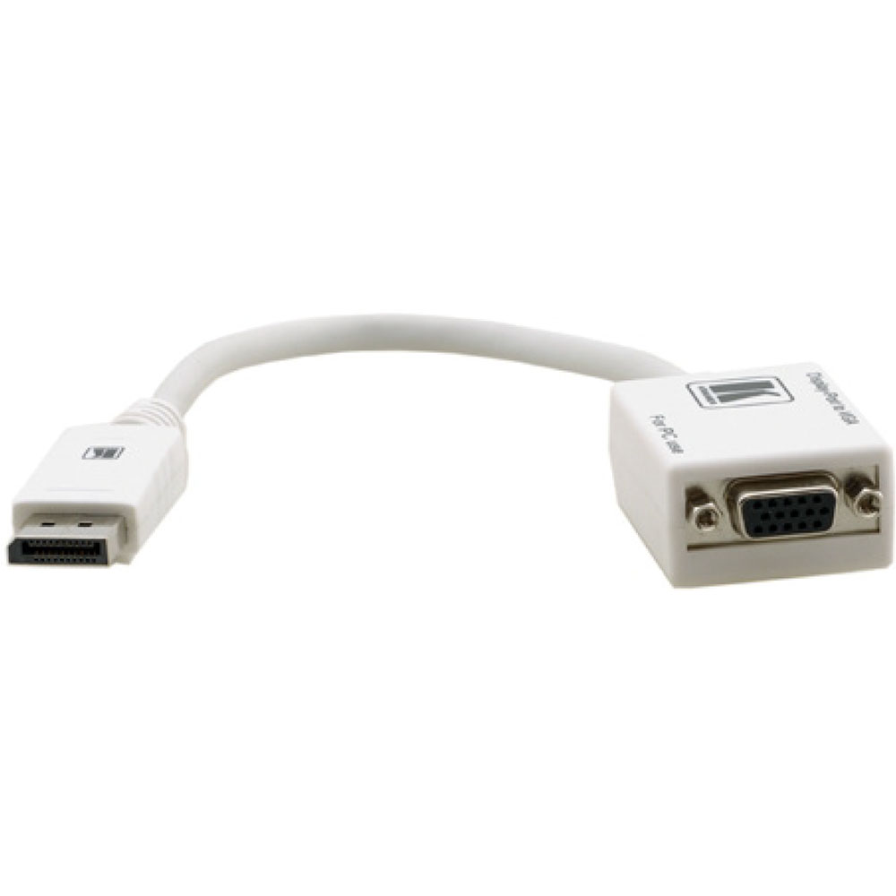 Kramer ADC-DPM/GF: Adapterkabel DisplayPort-Stecker auf VGA-Kupplung (HD15) - Länge 30cm - Farbe weiß | Adaptiert unverschlüsselte DisplayPort-Signale auf eine HD15-Kupplung