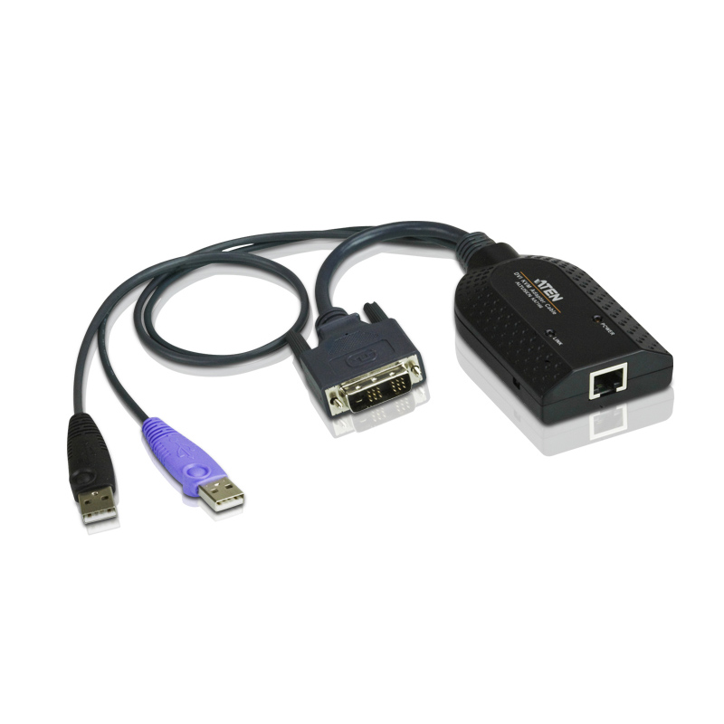 ATEN KA7166: DVI-USB-KVM-Adapterkabel für virtuelle Datenträger mit Smart Card-Lesegerät (CPU-Modul)