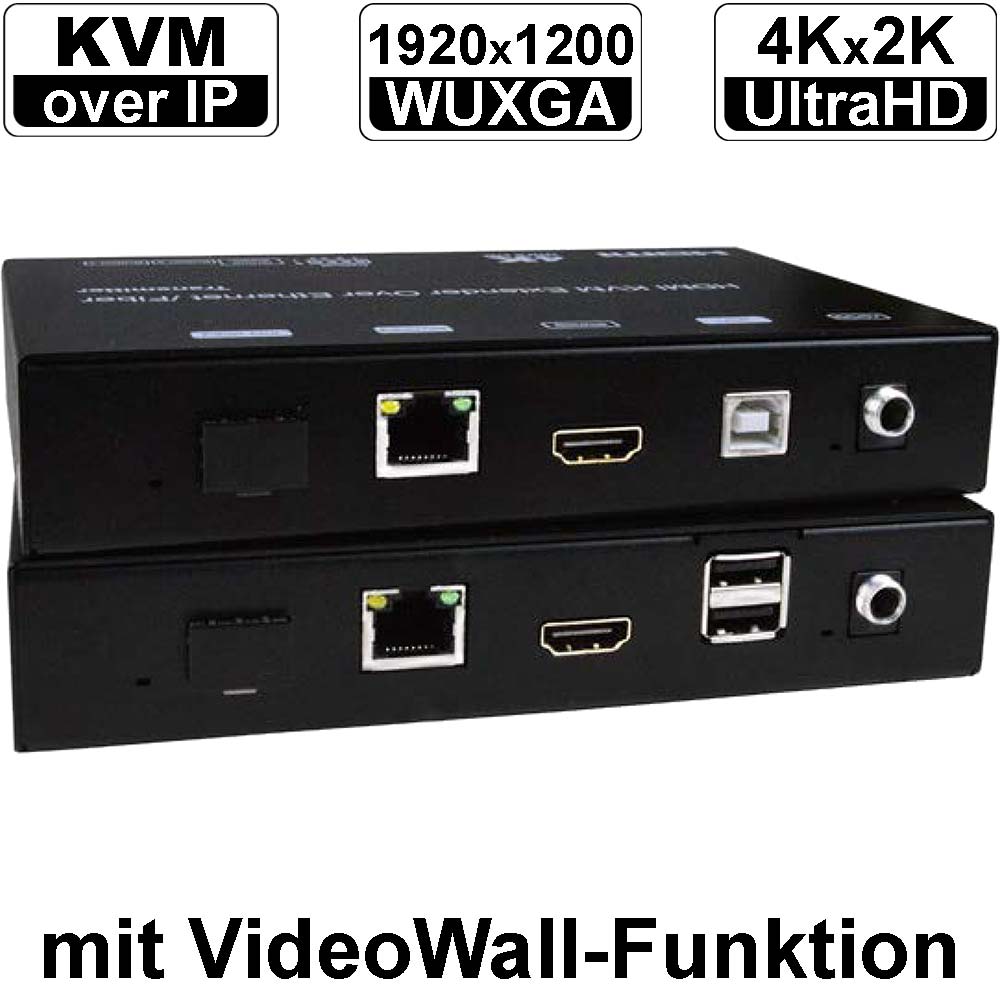 Der XTENDEX® 4K 10.2Gbps HDMI USB KVM POE Extender Over IP unterstützt Videowandinstallationen von 1x2 bis 8x16 Bildschirmen. Für dieses Beispiel einer 2x6-Videowand werden 12 ST-IPC6FOUSB4K-R-POE-Fernbedienungen (Empfänger) und vier ST-IPC6FOUSB4K-L-POE