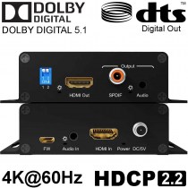 UH-AUD1: HDMI Audio Embedder & Extractor - mit HDMI2.0 4K @60Hz (4:4:4) und 5.1−Audio Unterstützung