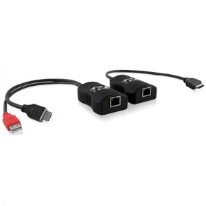 Das Plug-n-Play HDMI over CAT Extender-Set ADDERLink DV100 besteht aus einem Sender (ALVD100T) und einem Empfänger (ALVD100R) und kann ohne Software- und Treiberinstallation verwendet werden.