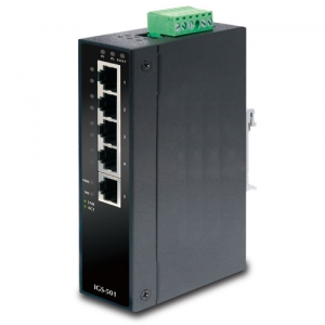IGS-501, Gigabit Ethernetswitch, 5 Port, Temperaturbereich -10 bis +60 Grad Celsius