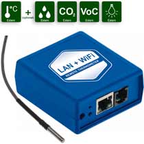 LAN + WLAN – Netzwerk, Web u. IP Thermometer: Einfach über den integrierten Web Server zukonfigurieren