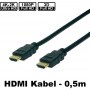 HighSpeed HDMI Kabel, 4K, HDMI Stecker / HDMI Stecker, 0,5m