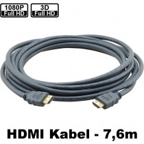 Kramer C-HM/HM-25 | HDMI-Anschlusskabel - 7,6m | Hochwertiges HDMI‐Verbindungskabel mit vergoldeten Steckern für korrosionsresistente und bestmögliche Verbindungen.