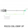 RS232-CBL-DB9F-3P: RS-232 DB9 zu Phoenix Adapterkabel - Zum Verbinden einer RS232 DB9-Schnittstelle mit einer 3-poligen Phoenix-Schnittstelle - Kabellänge: 1,35m