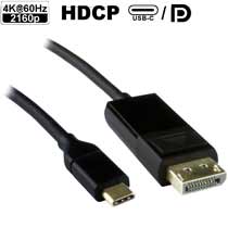 USB-C / DisplayPort Kabel: Adapterkabel von USB-C auf DP Stecker - Ideal zum Verbinden von USB-C fähigen Geräten wie z.B. Tablet oder Notebook mit DP-Displays 