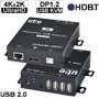 DPKVM-150x: 4K60 DisplayPort USB2.0 KVM Verlängerung mit bidirektionaler RS232 Übertragung - via HDBaseT