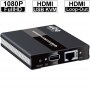 Die Verbindung zwischen dem Sender und Empänger des HDMI USB KVM Verlängerungs-System wird über nur ein CAT-KAbel hergestellt.