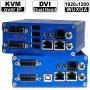 kvm-tec MAXflex Dual MA2-Set: Dual Head DVI-D/ DVI-I/ USB2.0 und Audio+RS232 KVM Extender over IP (Set) in Kupfer | 2x 1920x1200@60Hz (Video), 480Mbit/s (USB tranparent), Audio (in CD Qualität) und RS232 (tranparent) bis 150m via CAT-Kabel