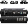 SC&T HKM02 -KVM over IP-Switch-/ Extender-Set (Transmitter und Receiver) - 1080p 60 Hz HDMI + USB 2.0 + Audio + RS232 + IR
