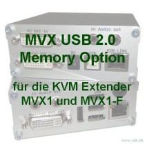 kvm-tec MVX-MO: Die MVX USB 2.0 Memory Option für den MVX1 und MVX1-F kann auch bei Ihrem Masterline MVX1(-F) freigeschaltet werden, so dass auch Sie USB Festplatten und HUB direkt am Extender anschließen können.