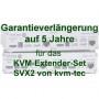 Verlängerung der Herstellergarantie auf insgesamt 5 Jahre für das Dual Head DVI USB2.0 KVM Extender-Set Smartline SVX2 von kvm-tec. - Kann nicht einzeln, sondern nur bei gleichzeitigem Kauf eines kvm-tec KVM Extender-Sets SVX2 Dual erworben werden.