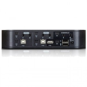 Rückansicht des 2-Port KVM-Switch für USB & Mini DisplayPort ATEN CS1942