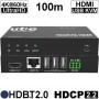 Die 4K60 HDMI USB HDBaseT KVM Verlängerung bietet 3 USB-A 2.0 KVM Ports am Receiver
