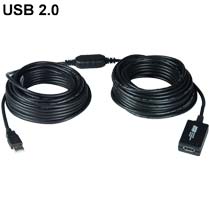 Mit dem USB 2.0 Aktiv-Verlängerungs-Kabel USB2-AA-50M von NTI erweitern Sie die Kabellänge von USB-2.0-Geräten um 50 Meter.