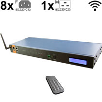 IP-9820: 8-fach IP-bedienbare Steckdosenleiste mit WLAN, 19