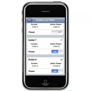 App für iPhone, iPad und iPod Touch  Mit ihr können Sie nun auch von unterwegs Stromlasten in Echtzeit abrufen und Server- bzw. Rack-Stromversorgungen per Fernzugriff steuern.
