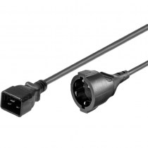 180cm Netzkabel/ Stromkabel Adapter mit AC Stecker (C20) und Schutzkontakt Kupplung für USV