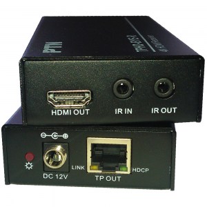 Das HDMI-Extender-SET TPHD-BYE von PTN verlängert Ihr HDMI-Signal über eine Distanzen von bis zu 70m über ein einfaches Netzwerkkabel (CAT5e/6/7), überträgt die Steuersignale (Infrarot) in beide Richtungen und stellt via PoC die Stromversorgung des HDMI-