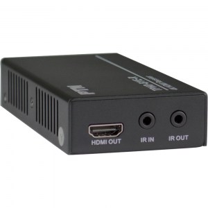 PTN TPHD-BYE-R: An der Geräterückseite des Receivers befinden sich der HDMI-Ausgang, sowie die beiden Anschlüsse für die bi-direktionale IR-Übertragung.