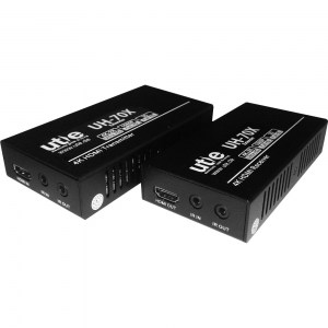 Extender-SET für 4K HDMI: Das Extender-Set UH-70X überträgt UHD HDMI Video- und Audiosignale in Point-to-Point Installationen.