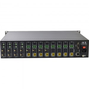 An der Rückseite der HDMI Matrix MHD88TP befinden sich 8 HDBaseT (HDMI über CAT)-Ausgänge, die 8 HDMI-Eingänge, sowie alle weitren Anschlüsse.